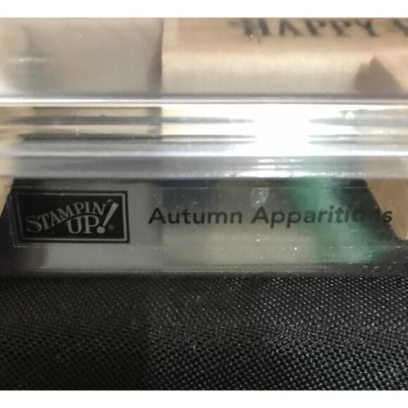 Stampin Up Autumn Apparitions Halloween Rubber Stamp Set Of 9 Cat Bat Pumpkin - Picture 4 of 8